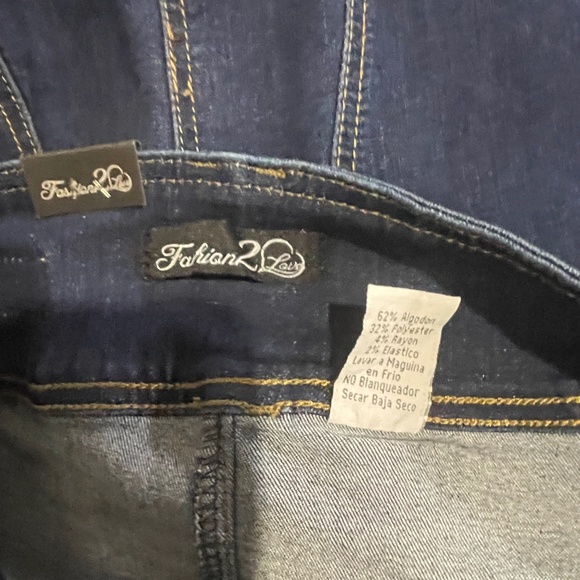 NEW Fashion 2 Love A-Line Long Denim Jean Skirt Medium NWT - Picture 6 of 8